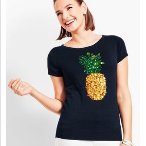 Sparkle-Embellished Pineapple Sweater RSVP Talbots